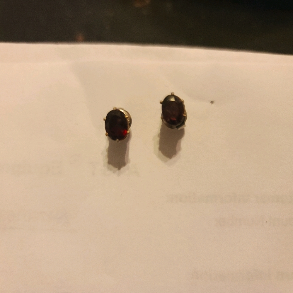 One half karat oval cut amethyst earrings